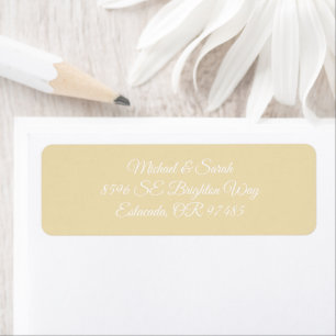 Elegant Light Honey Tan Return Address