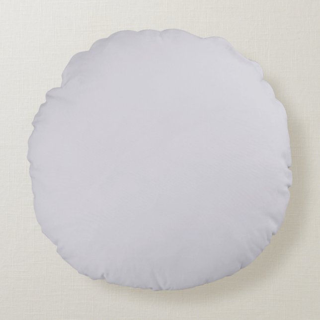 Elegant Light Lavender Solid Colour Round Cushion (Front)