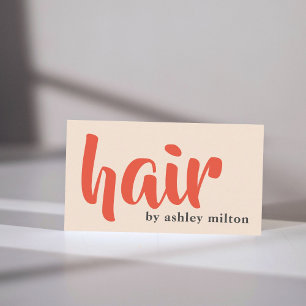 Elegant Light Pastel Hair Stylist Bold Business Card