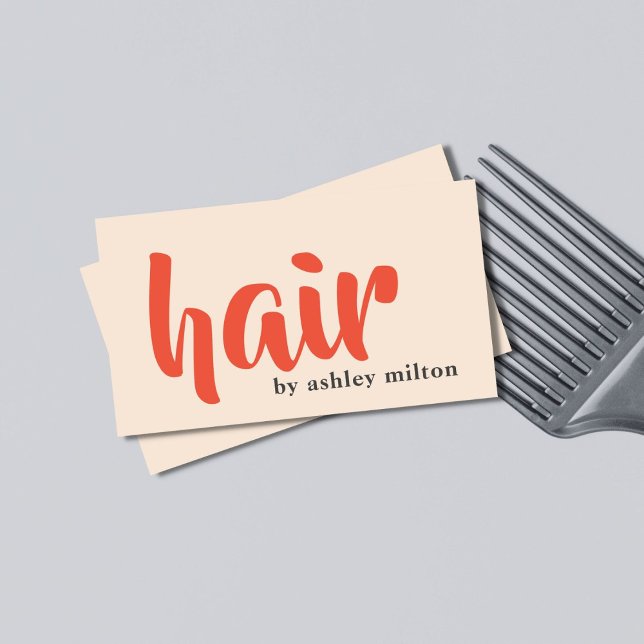 Elegant Light Pastel Hair Stylist Bold Business Card (Creator Uploaded)