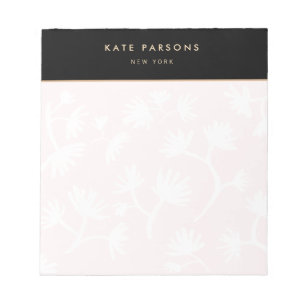 Elegant Light Pink Floral  Notepad
