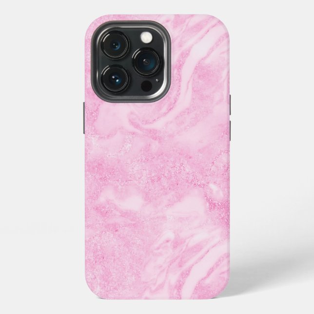 Elegant Light Pink Marble iPhone Case (Back)