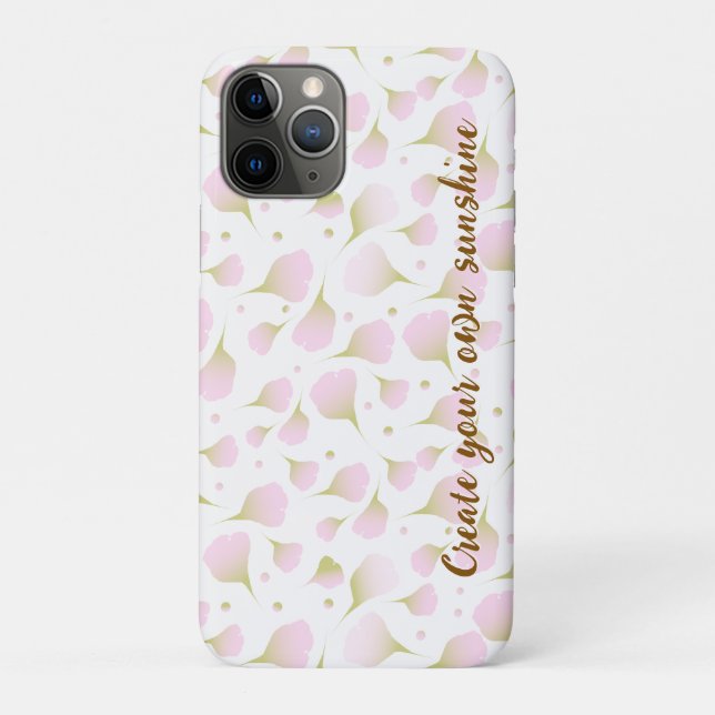 Elegant Light Powder Pink Custom Quote  Case-Mate iPhone Case (Back)