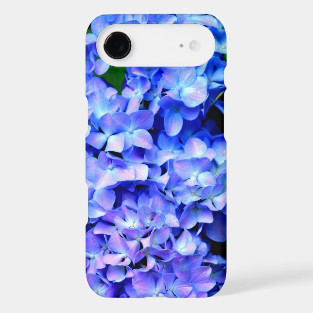 Elegant light purple blue magenta floral hydrangea Case-Mate iPhone case (Back)