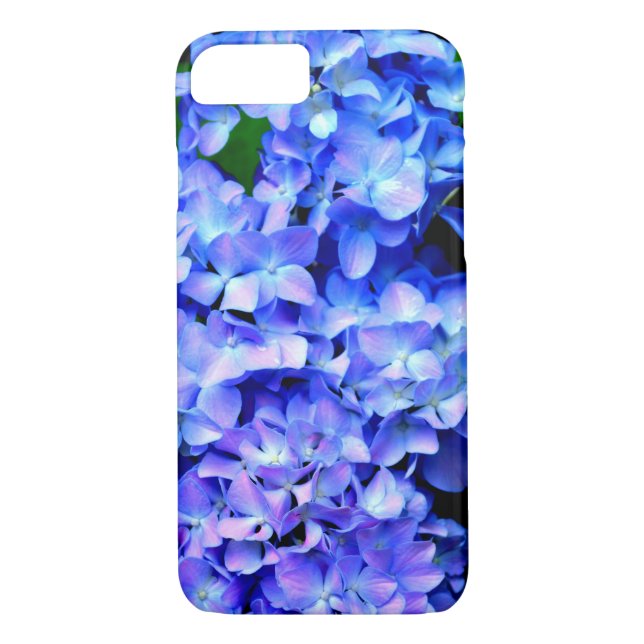 Elegant light purple blue magenta floral hydrangea Case-Mate iPhone case (Back)