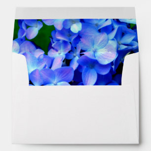 elegant light purple blue magenta floral hydrangea envelopes