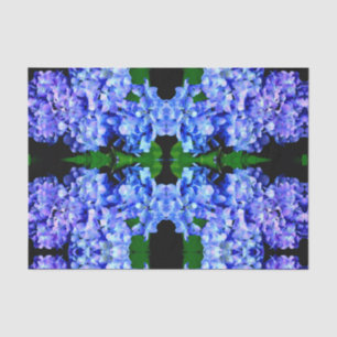 Elegant light purple blue magenta floral hydrangea tissue paper