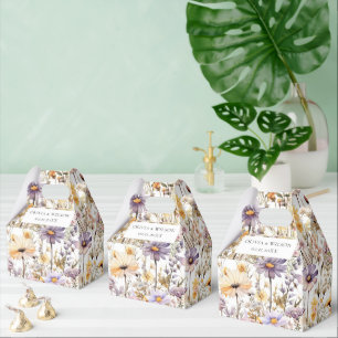 Elegant Light Purple Floral Wedding Favour Box