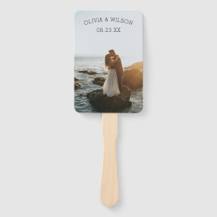 Elegant Light Purple Floral Wedding Program Photo  Hand Fan