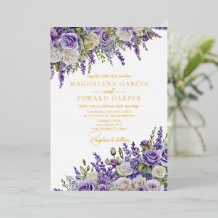 Elegant Light Purple Lavender Roses Floral Wedding