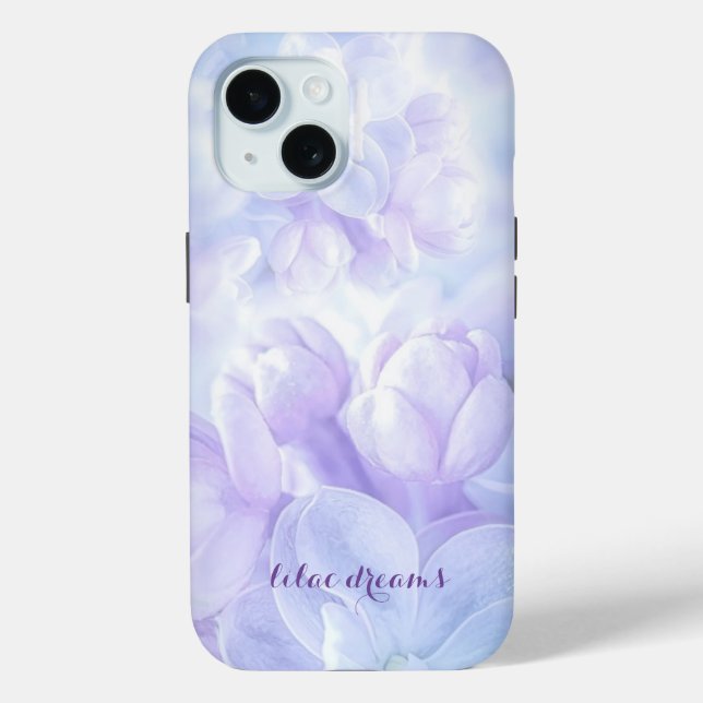 Elegant Light Purple Lilac Flowers Design Case-Mate iPhone Case (Back)