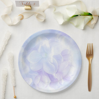Elegant Light Purple Lilac Flowers Design Paper Plate
