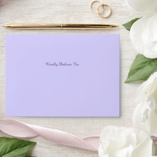 Elegant Light Purple Lilac Flowers Wedding Envelope