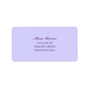 Elegant Light Purple Lilac Flowers Wedding Label
