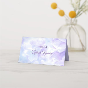 Elegant Light Purple Lilac Flowers Wedding Place Card