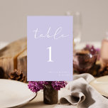Elegant Light Purple Lilac Wedding Table Number<br><div class="desc">Enhance your purple wedding with our Elegant Light Purple Lilac Wedding Table Number. Perfect for a whimsical garden wedding, this table number fits seamlessly into any purple wedding theme, from lavender wedding theme to lilac wedding. Ideal for spring wedding ideas and summer wedding celebrations, it complements wildflower wedding themes and...</div>