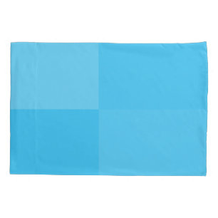 Elegant Light Sky Blue Pastel Minimalist Squares Pillowcase