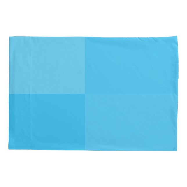Elegant Light Sky Blue Pastel Minimalist Squares Pillowcase (Back)