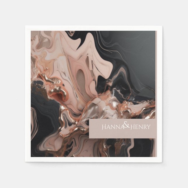 Elegant light taupe Marble texture invitation Napkin (Front)