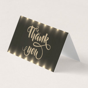 Elegant Lights Glittery Thank You Card