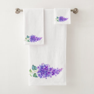 Elegant Lilac Bathroom Towel Set