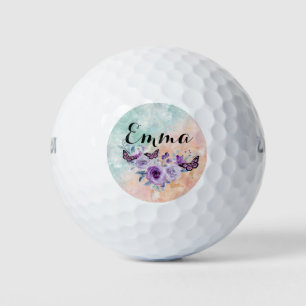 Elegant Lilac Bouquet Golf Balls