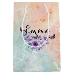 Elegant Lilac Bouquet Medium Gift Bag