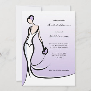 Elegant Lilac Bridal Shower Invitations