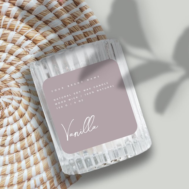 Elegant lilac candle product label (Creator Uploaded)