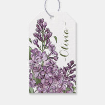 Elegant Lilac Floral Line Art Personalized Gift