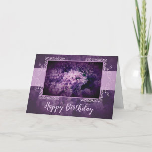 Elegant Lilac Flowers Card