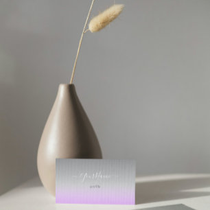 elegant lilac-grey ombré business card