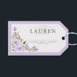 Elegant Lilac Lavender Bridal Shower No Wrap Gift Tags<br><div class="desc">Invite your guests to spoil you on your special day with these stunning Elegant Lilac Lavender Floral Bridal Shower No Wrap Gift Tags! Featuring pretty rose watercolor florals and a pastel lilac lavender colour theme, these tags are sure to give any gift that luxurious touch. Incorporating hand written calligraphy, as...</div>