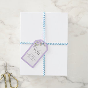 Elegant Lilac Lavender Bridal Shower Personal Gift Tags