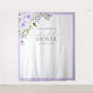 Elegant Lilac Lavender Floral Shower Photo Booth  Tapestry