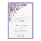 Elegant Lilac Lavender Watercolor Bridal Shower