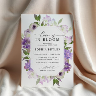 Elegant Lilac Love is in Bloom Shower Invitation