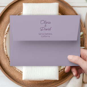 Elegant lilac Minimalist  Envelope