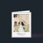 Elegant Lilac Photo Modern Wedding Thank You Card<br><div class="desc">Modern wedding thank you cards featuring a clean design with serif and script fonts.</div>
