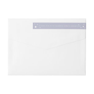 Elegant Lilac Stars Wraparound Address Label