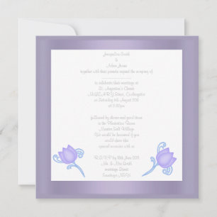 ELEGANT LILAC TULIP WEDDING INVITATION