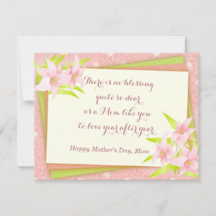 Elegant Lillies Floral Mother's Day Holiday Card