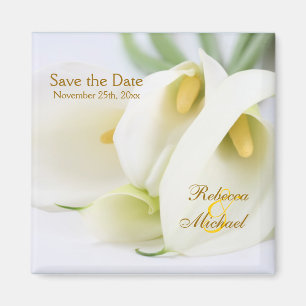 Elegant Lillies "Save the Date" Magnets