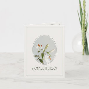 Elegant lilly vintage Congratulations Card