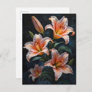 Elegant Lily Flower Art – Premium Prints & Unique Invitation Postcard
