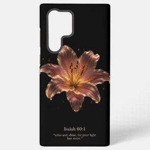 Elegant Lily Flower Scripture Phone Case