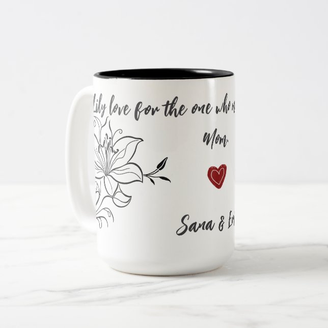 Elegant Lily Mother’s Day Mug Gift (Front Left)