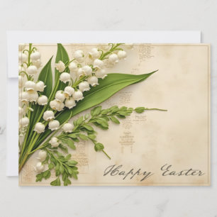 Elegant Lily of the Valley Easter Greeting