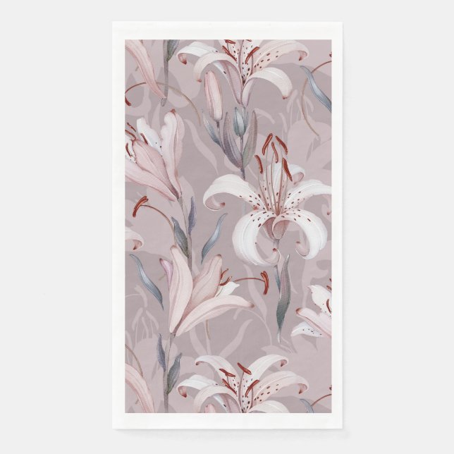 Elegant Lily Paper Guest Towel  Napkin (Front)