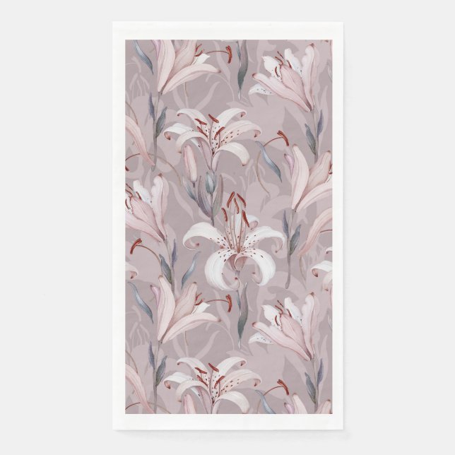Elegant Lily Paper Guest Towel  Napkin (Front)
